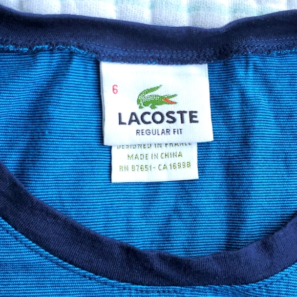 Blue Men's Lacoste t-shirt - Picture 3 of 5